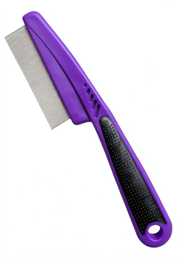 Pet Flea Comb Stainless Steel Teeth Grooming Tool for Pets-0