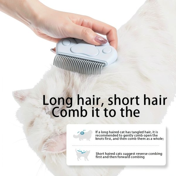 Alysisa Pet Grooming Comb Removes Hair Tangles Dander-2