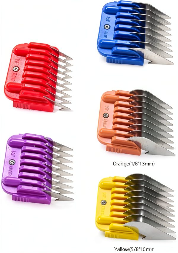 BSDLIET Pet Grooming Guide Combs Stainless Steel 5 Colors-1