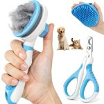 16 Pet Grooming Kit Cat Brush Nail Trimmer Massage Tools-0