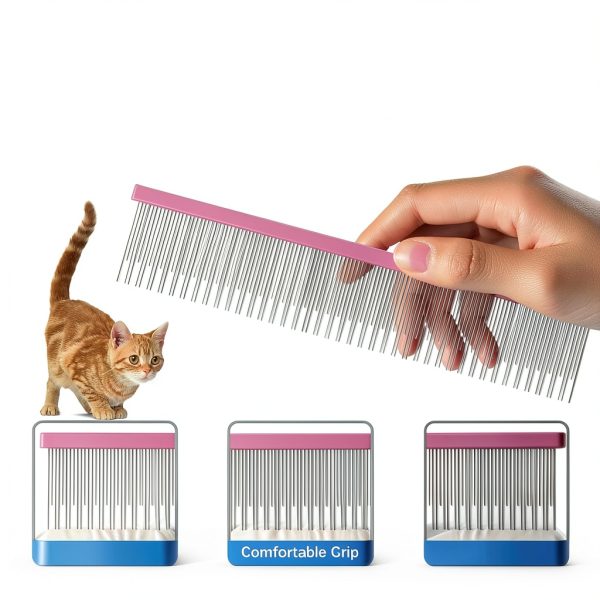 Pet Grooming Comb KYHSC Aluminum Handle Model121-1