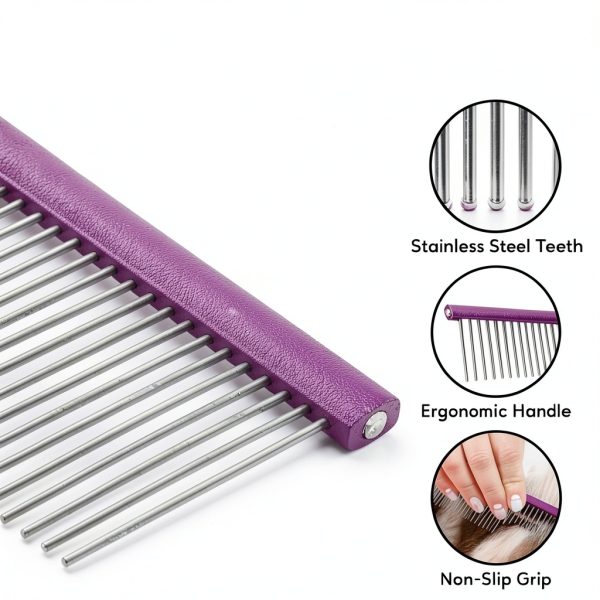 Alysisa Pet Comb Dematting Tool for Dogs Cats Grooming-1
