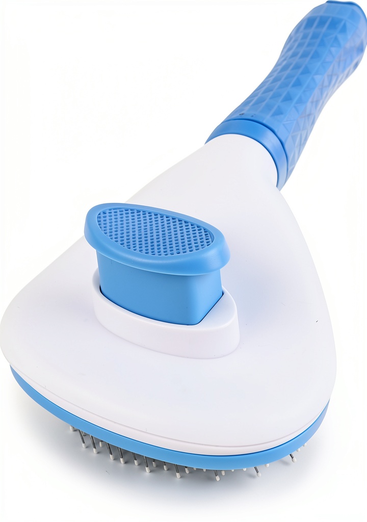 Using the pet grooming comb on a dog's coat