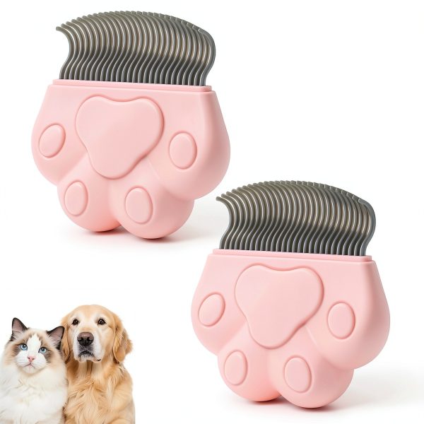 Alysisa Pet Grooming Comb Removes Hair Tangles Dander-0