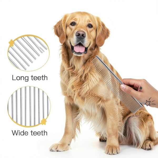 KYHSC Pet Comb 2-in-1 Massage Design for Cats Dogs-1