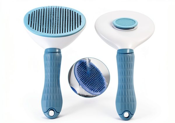 Alysisa Pet Grooming Comb Stainless Steel Self Cleaning-1