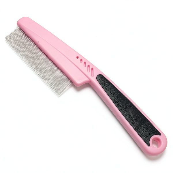 Pet Flea Comb Stainless Steel Teeth Grooming Tool for Pets-0