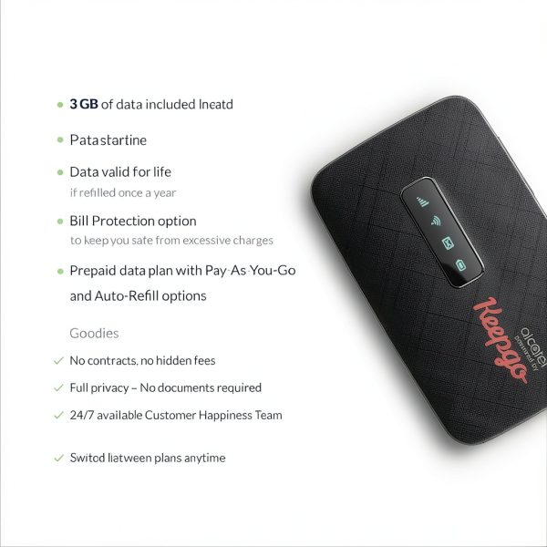 Keepgo Mobile Hotspot 4G LTE Pocket WiFi Black-4