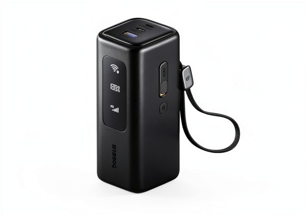 Baseus GX11 Mifi Hotspot & Power Bank 2-in-1 Black 20000mAh WiFi-0
