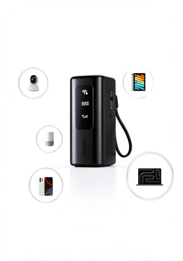 Baseus GX11 Mifi Hotspot & Power Bank 2-in-1 Black 20000mAh WiFi-3