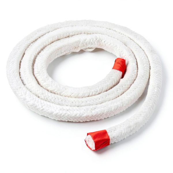 PATIKIL 6.57ft x 49/64" Ceramic Fiber Rope, Square Braided Rope High-Temperature Gasket Seal for Boiler Furnace Oven Kiln Casting, White-1