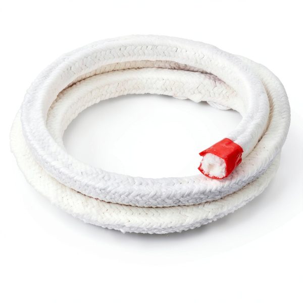 PATIKIL 6.57ft x 49/64" Ceramic Fiber Rope, Square Braided Rope High-Temperature Gasket Seal for Boiler Furnace Oven Kiln Casting, White-2