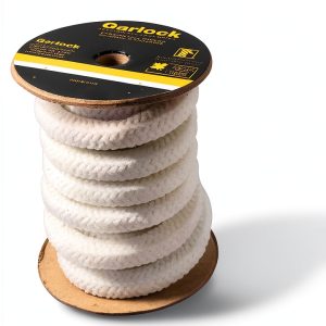 Garlock 41601-FT16-10 Synthetic Fiber with PTFE Suspensoid and Snow-White Petrolatum Style PACKMASTER 1 Pump Packing, 10' Length, 1/4" Thickness, Square-0